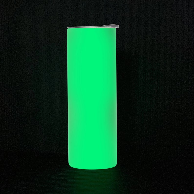 20oz Sublimation Blank Glow in the Dark Tumbler  STRAIGHT=Taperless - KULTURE PRINT HOUSE