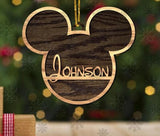 Mouse Name Christmas Ornament