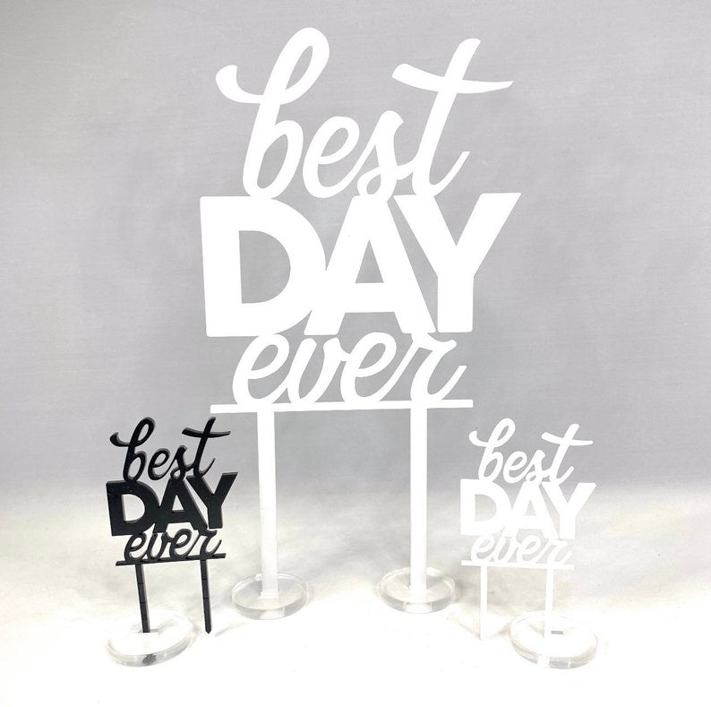Cake Topper - Best Day ever, Happy Birthday, Better Together, HBD - KULTURE PRINT HOUSE