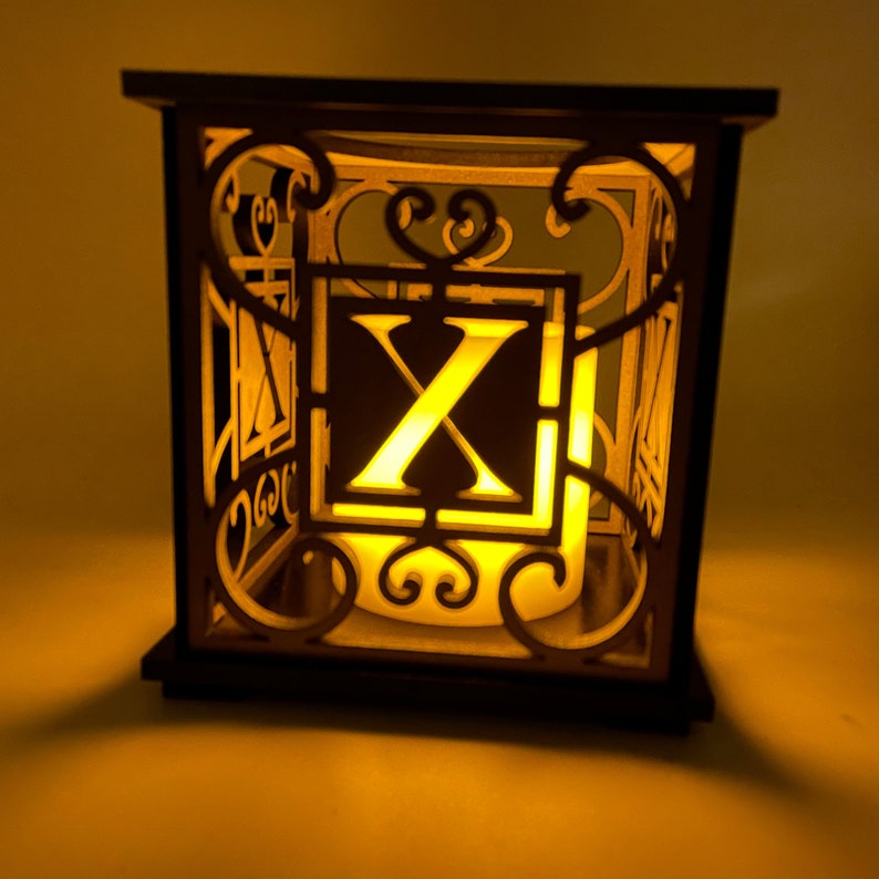 Custom Monogram Lantern - All 26 Letters of the Alphabet. - KULTURE PRINT HOUSE