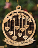 Personalized Family Christmas Ornament - KULTURE PRINT HOUSE