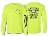 IRONWORKER UNION STRONG Tops- Polyester, Cotton or Hoodie Safety Green