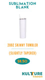 Sublimation Blank 20oz Stainless Steel Tumblers - White and Stainless Steel (Slightly Tapered) -READY TO SHIP