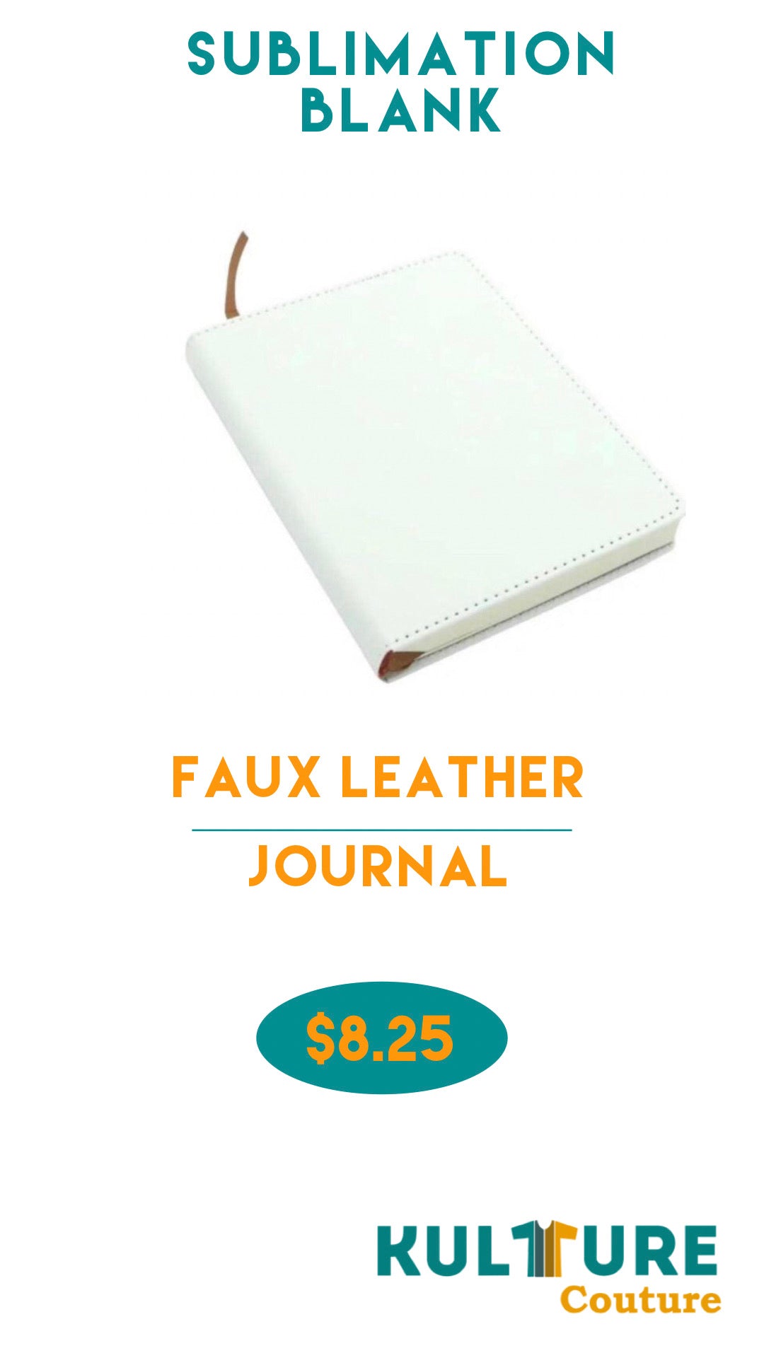 Sublimation Blank A5 Faux Leather Journal – KULTURE PRINT HOUSE